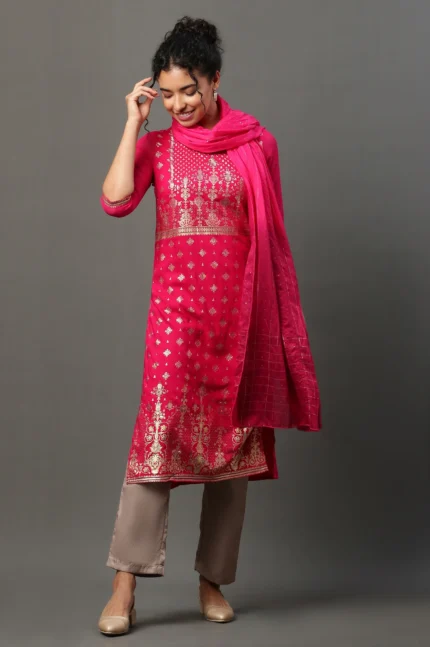 Women's Pink Voile Dupatta