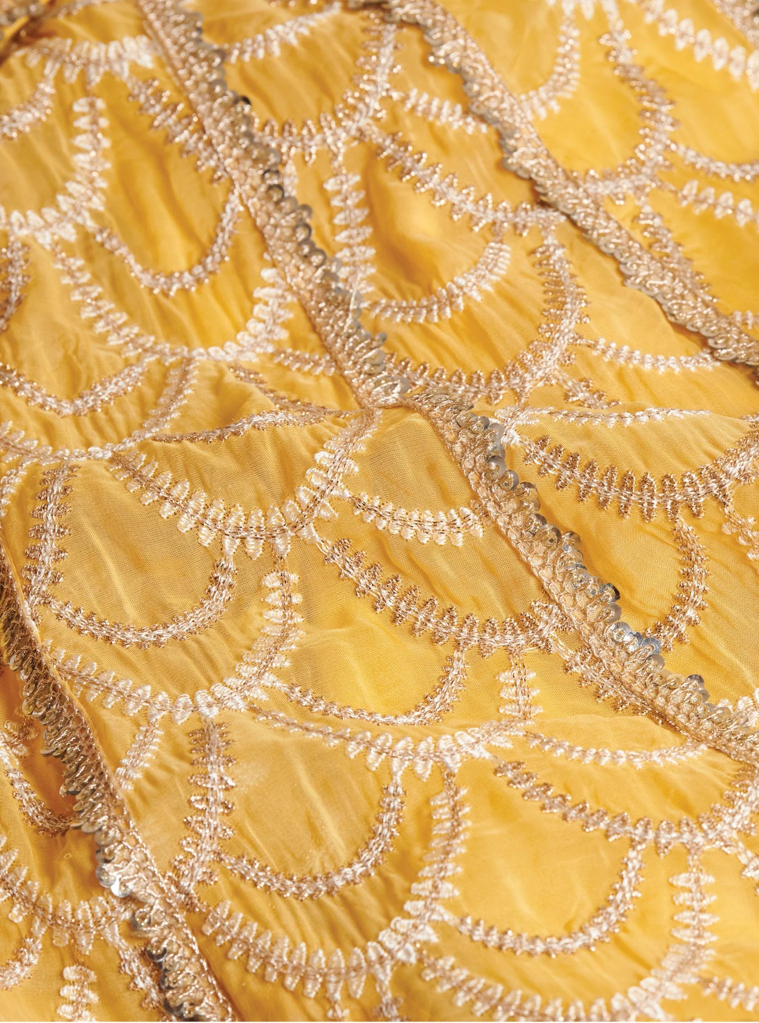 Morni Organza Yellow Lehenga - Image 6