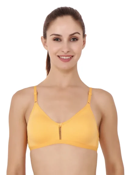 Yellow Katrina Non-Wired Essential Cotton-Blend T-Shirt Bra