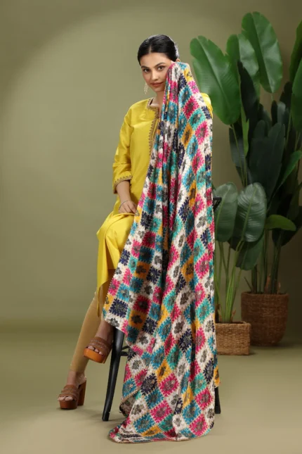 Multicolor Floral Printed Dupatta