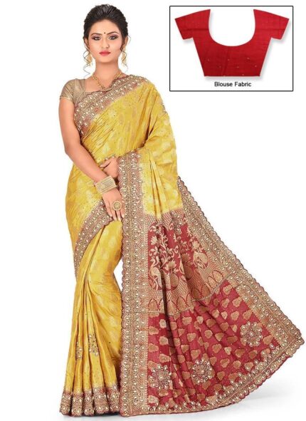 Yellow Art Silk Kancheepuram Saree Festive Wear
