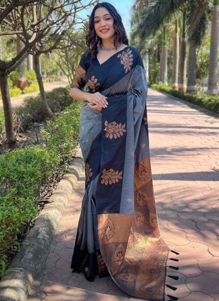 Banarasi Silk Zari Woven Jacquard Saree For Special Occasions