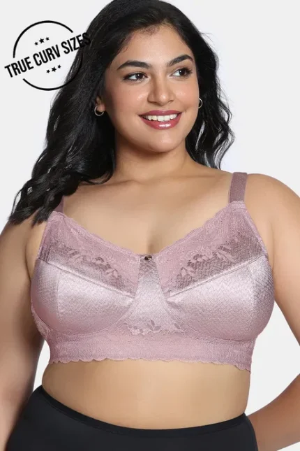 True Curv Celeste & Rose Double Layered Non Wired Full Coverage Super Support Bra