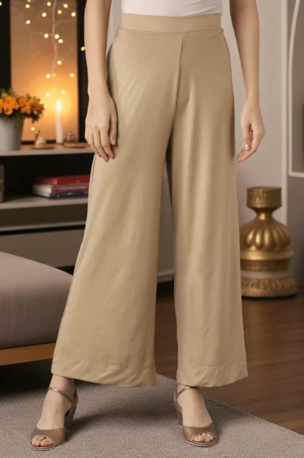 Casual Regular Fit Solid Palazzos