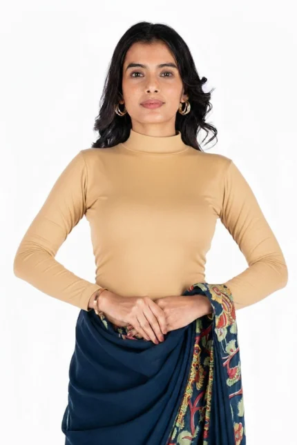 Full Sleeve Band collar Women Blouse