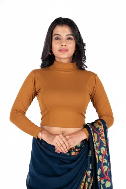 Full Sleeve Band collar Women Blouse