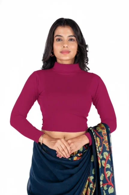 Full Sleeve Band collar Women Blouse